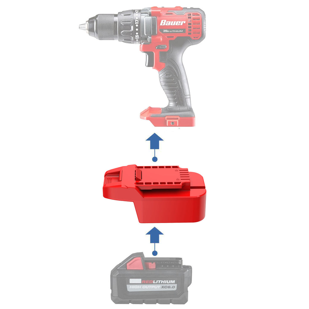 Milwaukee 18V auf Bauer 20V Batterieadapter