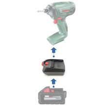 Load image into Gallery viewer, Milwaukee 18V to Bosch (Green) 18V Battery Adapter
