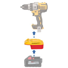 Lade das Bild in den Galerie-Viewer, Milwaukee 18V auf DeWalt 20V Batterieadapter
