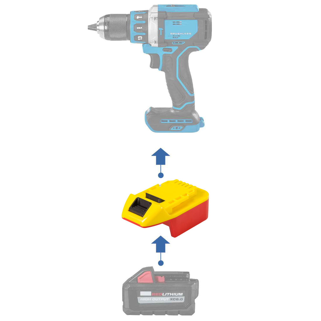 Milwaukee 18V auf Hercules 20V Batterieadapter