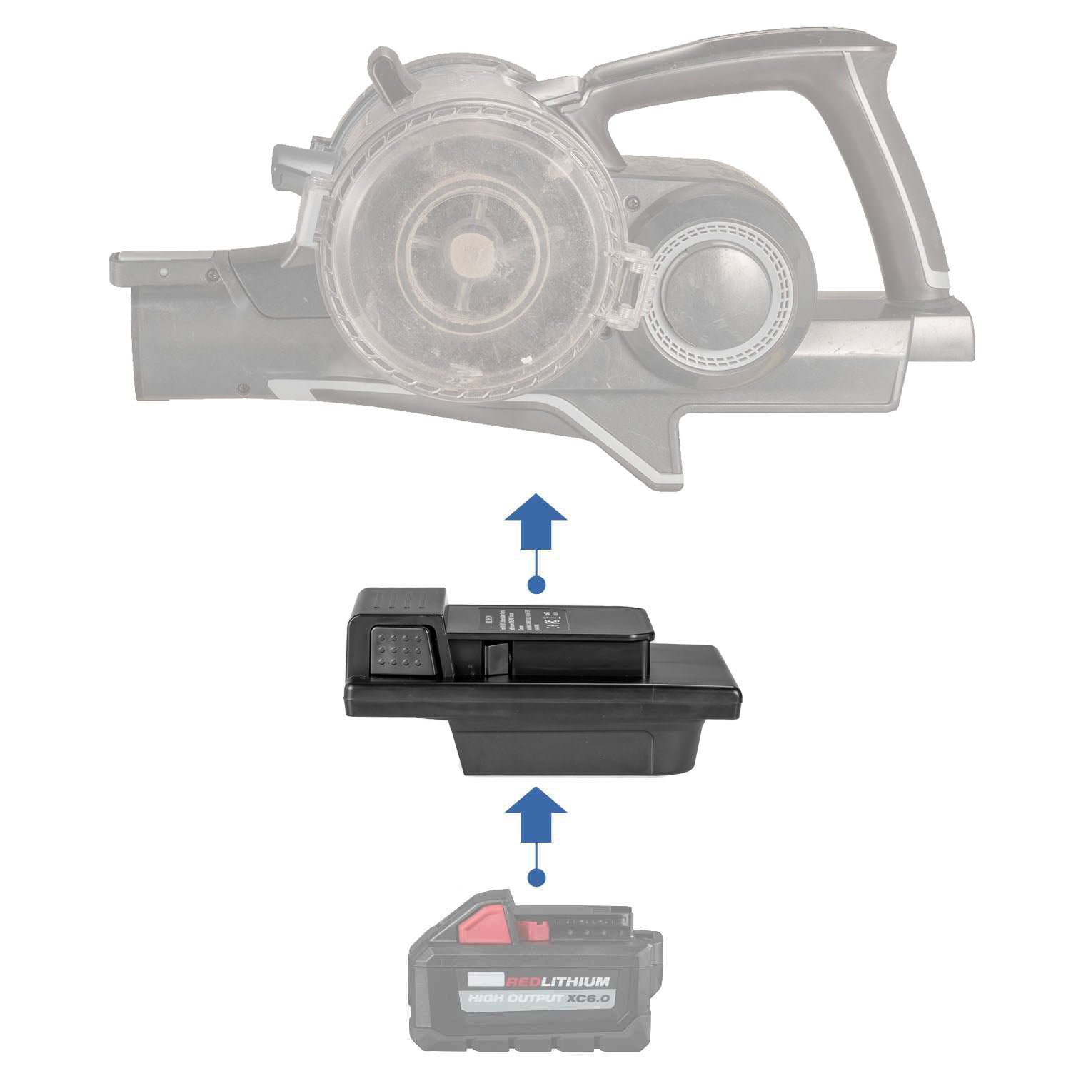 Adaptateur de batterie Milwaukee 18V vers Hoover 20V ONEPWR