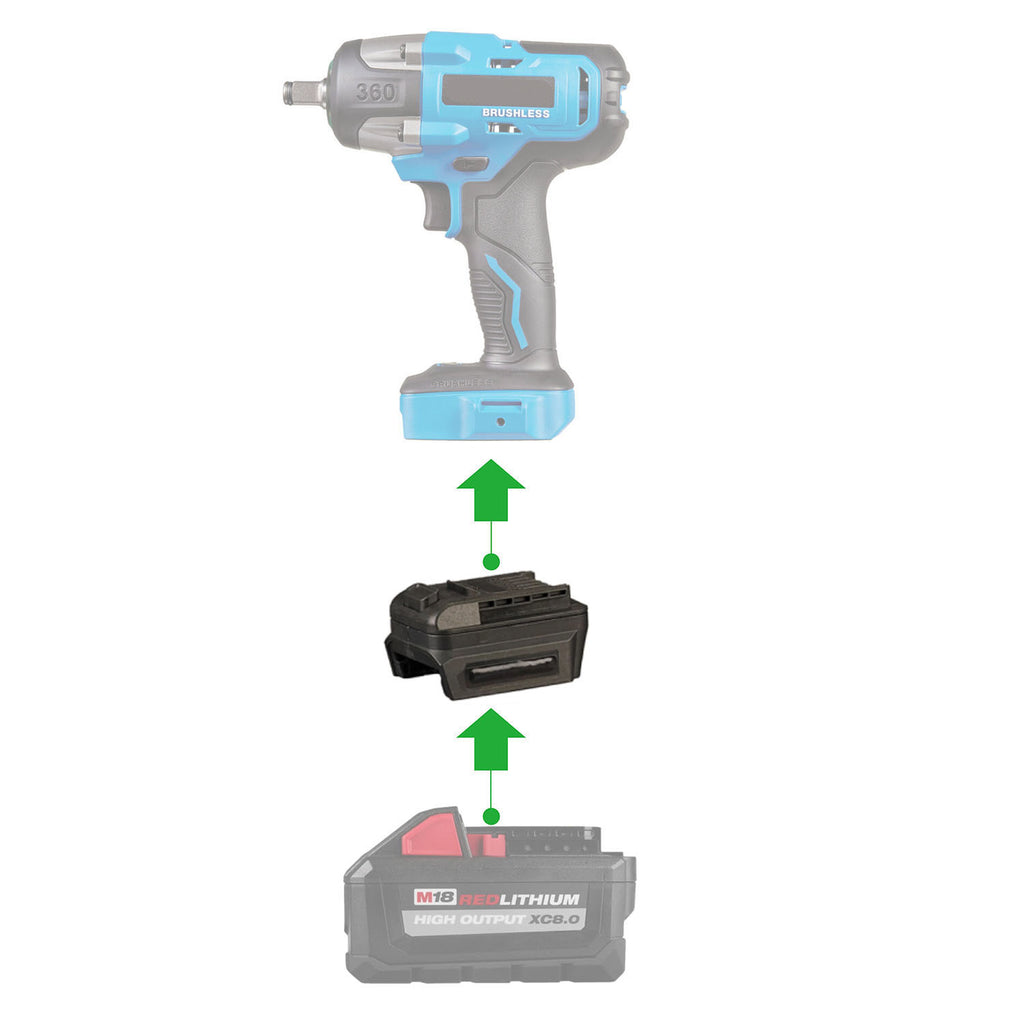 Milwaukee 18V auf Mastercraft 20V (Blau) Batterieadapter