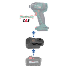 Lade das Bild in den Galerie-Viewer, Milwaukee 18V zu Metabo 18V CAS Batterieadapter

