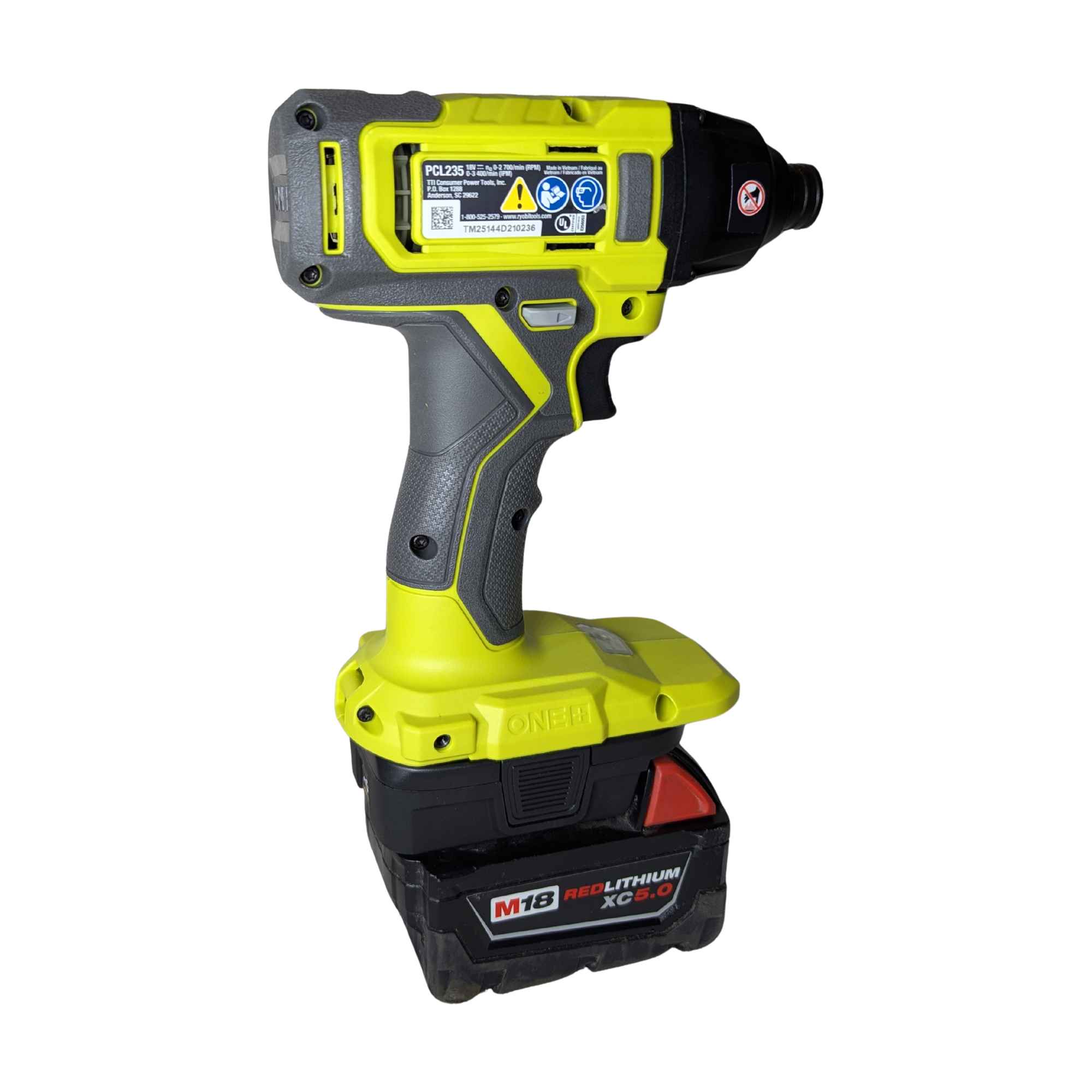 Adaptateur de batterie Milwaukee 18V vers Ryobi 18V