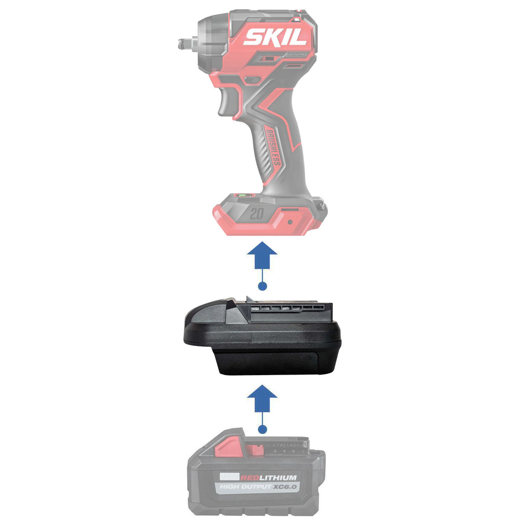Milwaukee 18V auf SKIL 20V Akkuadapter