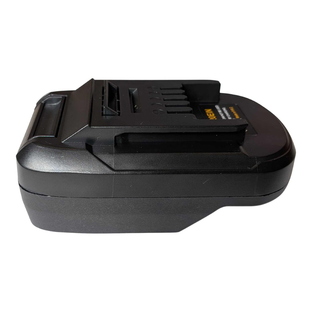 Parkside X20V to Einhell 18V PXC battery adapter - Einhell tool-side connection, side view of the body