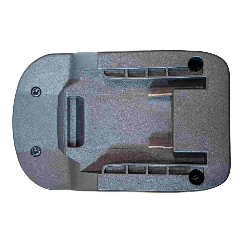 Parkside X20V to Einhell 18V PXC battery adapter - battery-side connection with twin blade terminals and four fixing screws