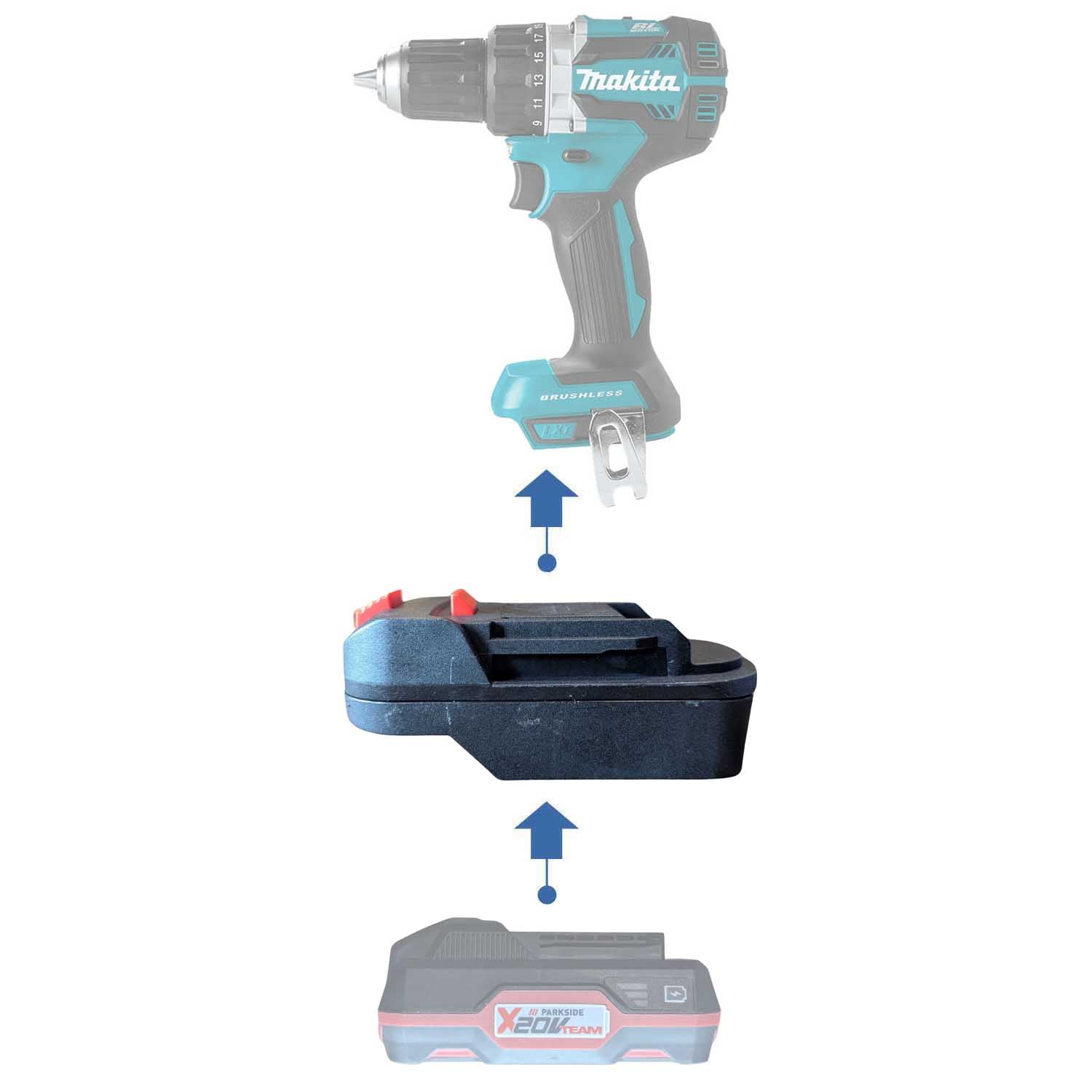 Vrd ★★ Parkside X20V to Makita 18V LXT Battery Adapter
