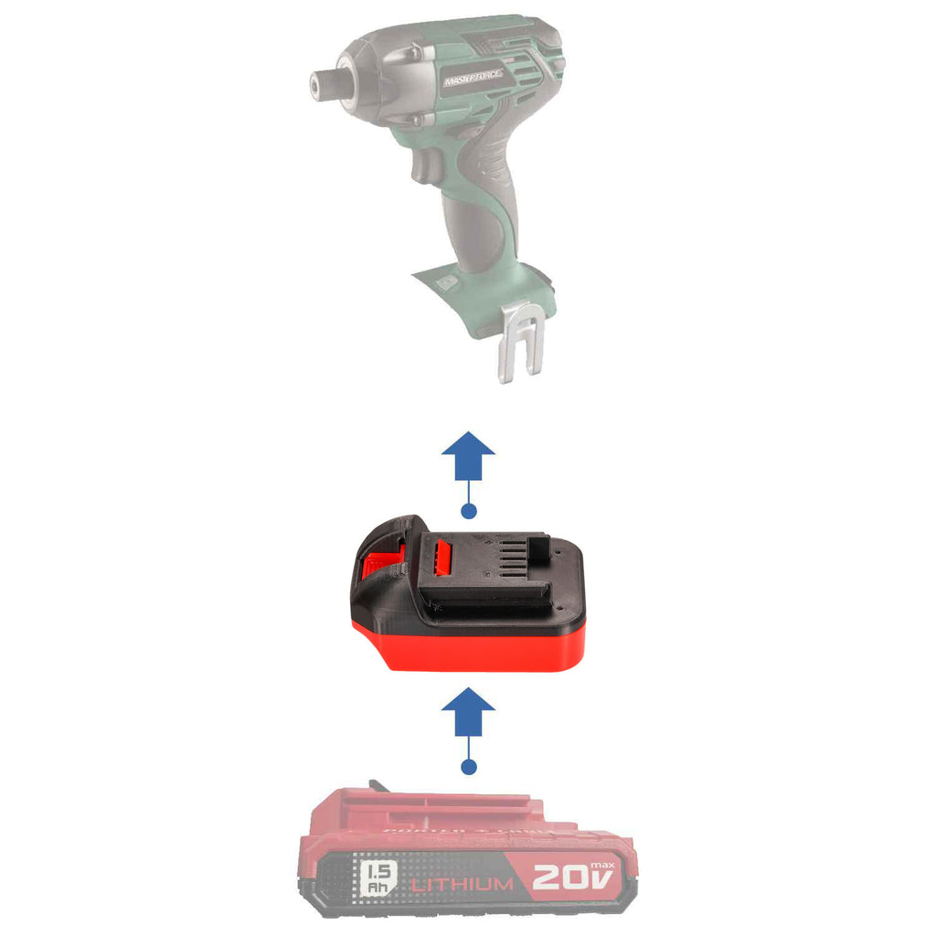 Porter Cable 20V auf Masterforce 20V Batterieadapter
