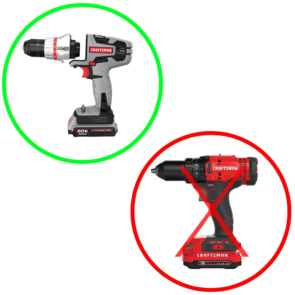 RIDGID 18V to Craftsman Bolt-On 20V Battery Adapter