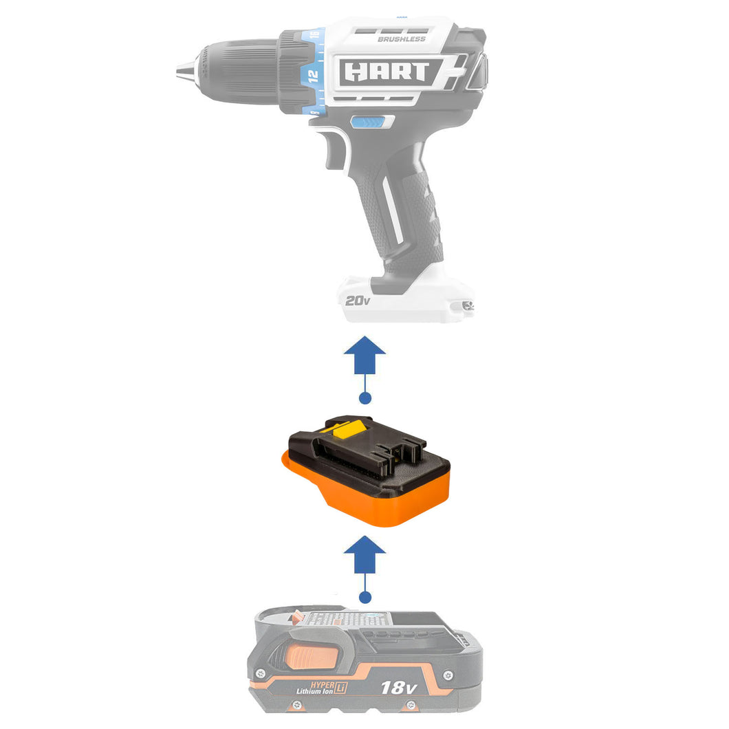 RIDGID 18V auf Hart 20V Batterieadapter
