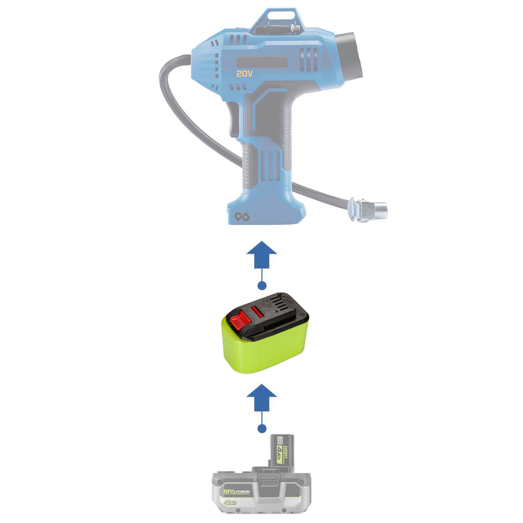 Ryobi 18V auf Mastercraft 20V (Blau) Batterieadapter