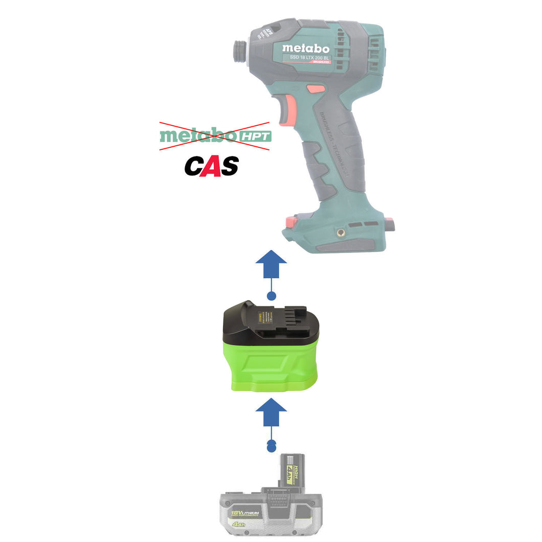 Ryobi 18V zu Metabo 18V CAS Batterieadapter