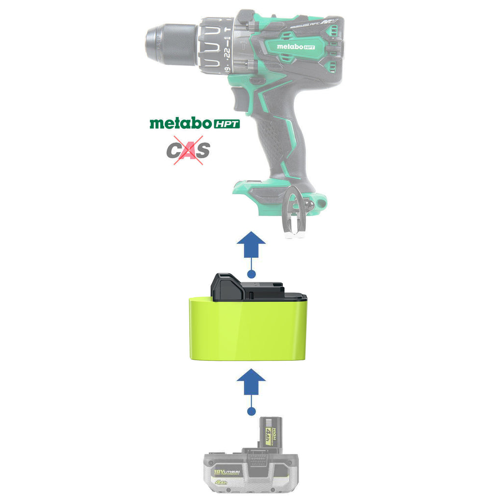 Ryobi 18V to Metabo HPT 18V Battery Adapter