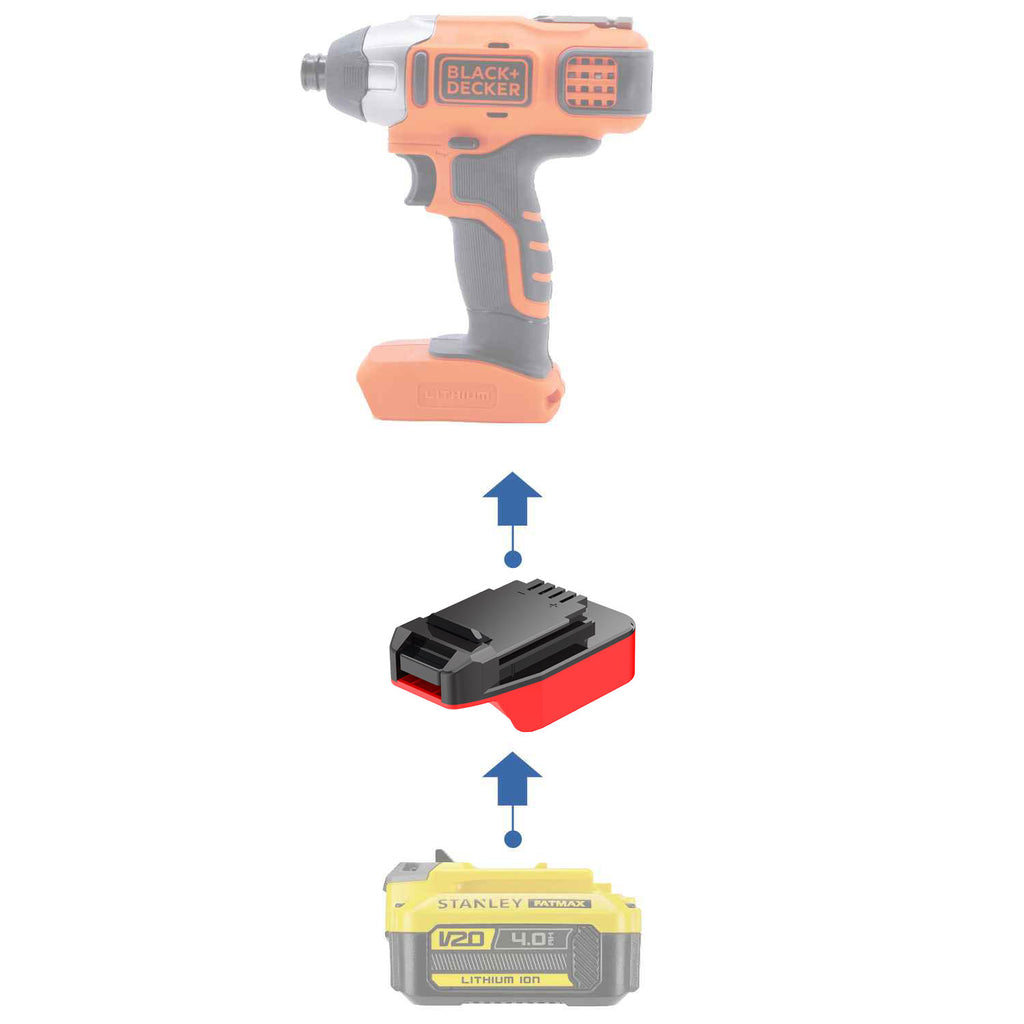 Stanley V20 auf Black and Decker 20V Akkuadapter