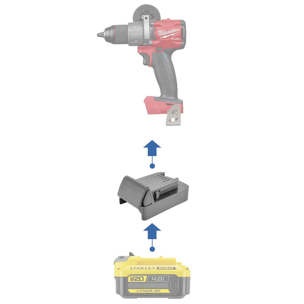 Stanley V20 to Milwaukee 18V Battery Adapter
