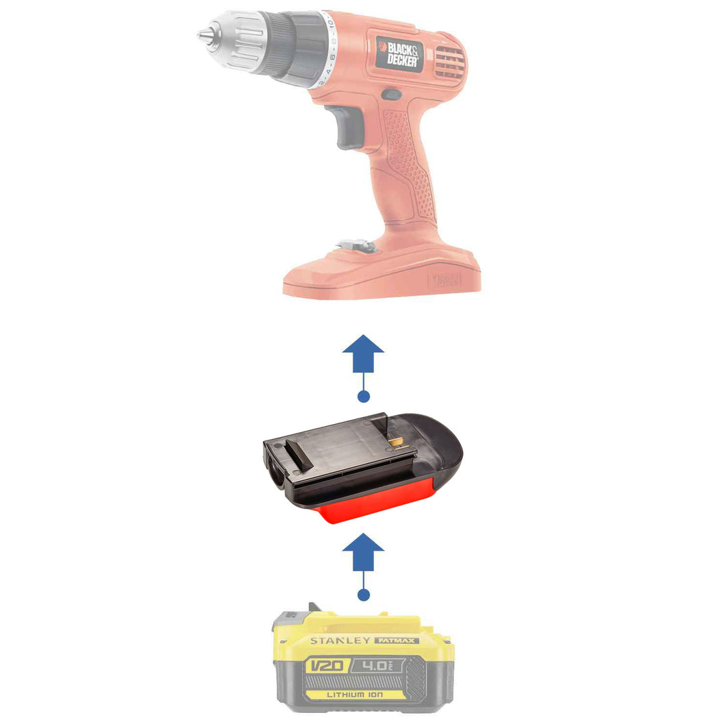 Stanley V20 to Black and Decker 18V Battery Adapter