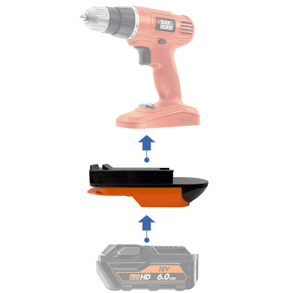 AEG 18V auf Black and Decker 18V Ni-Cd Akkuadapter