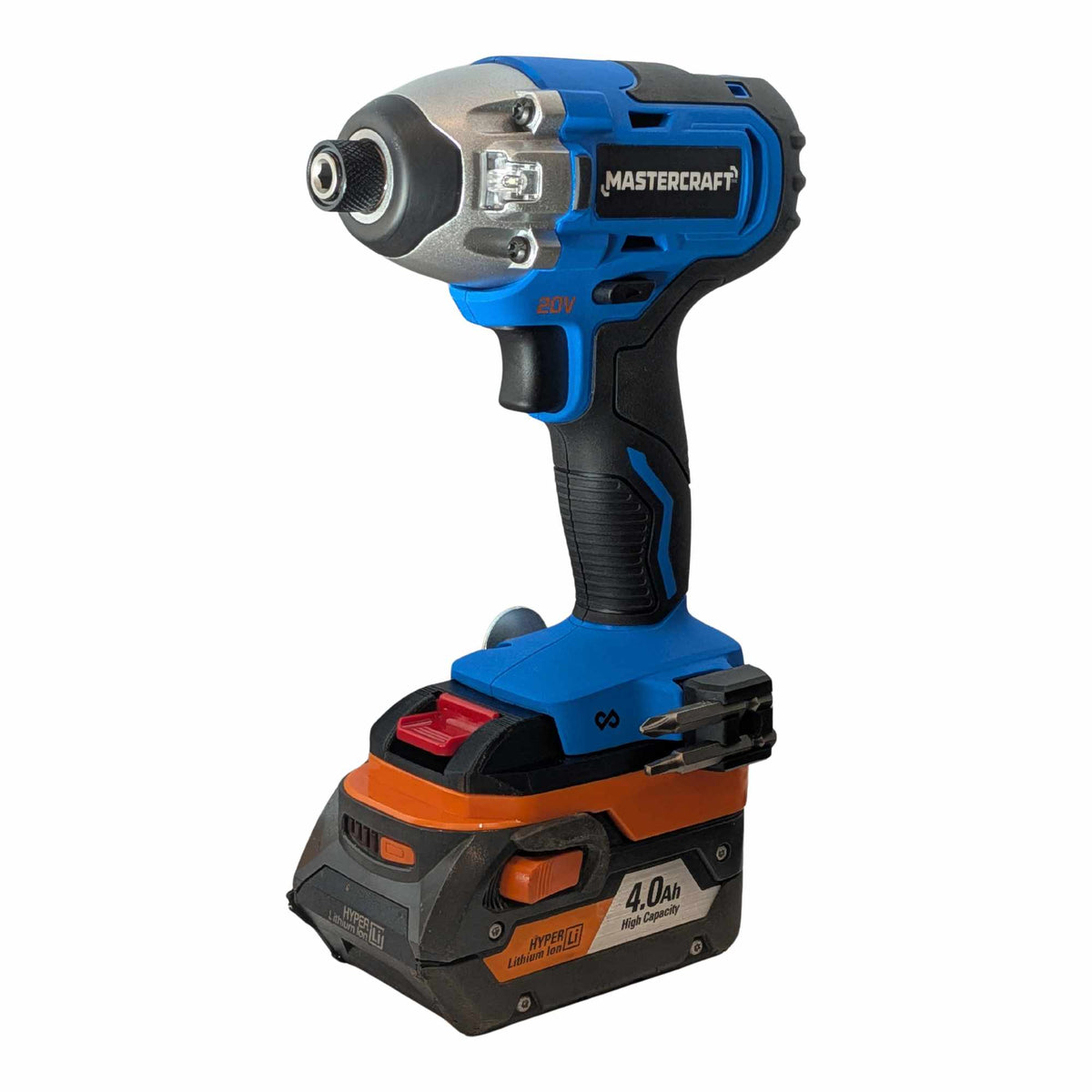 AEG 18V to Mastercraft 20V (Blue) Battery Adapter