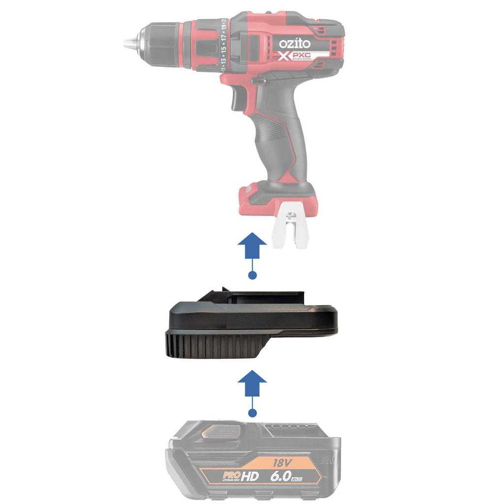 AEG 18V to Ozito PXC 18V Battery Adapter