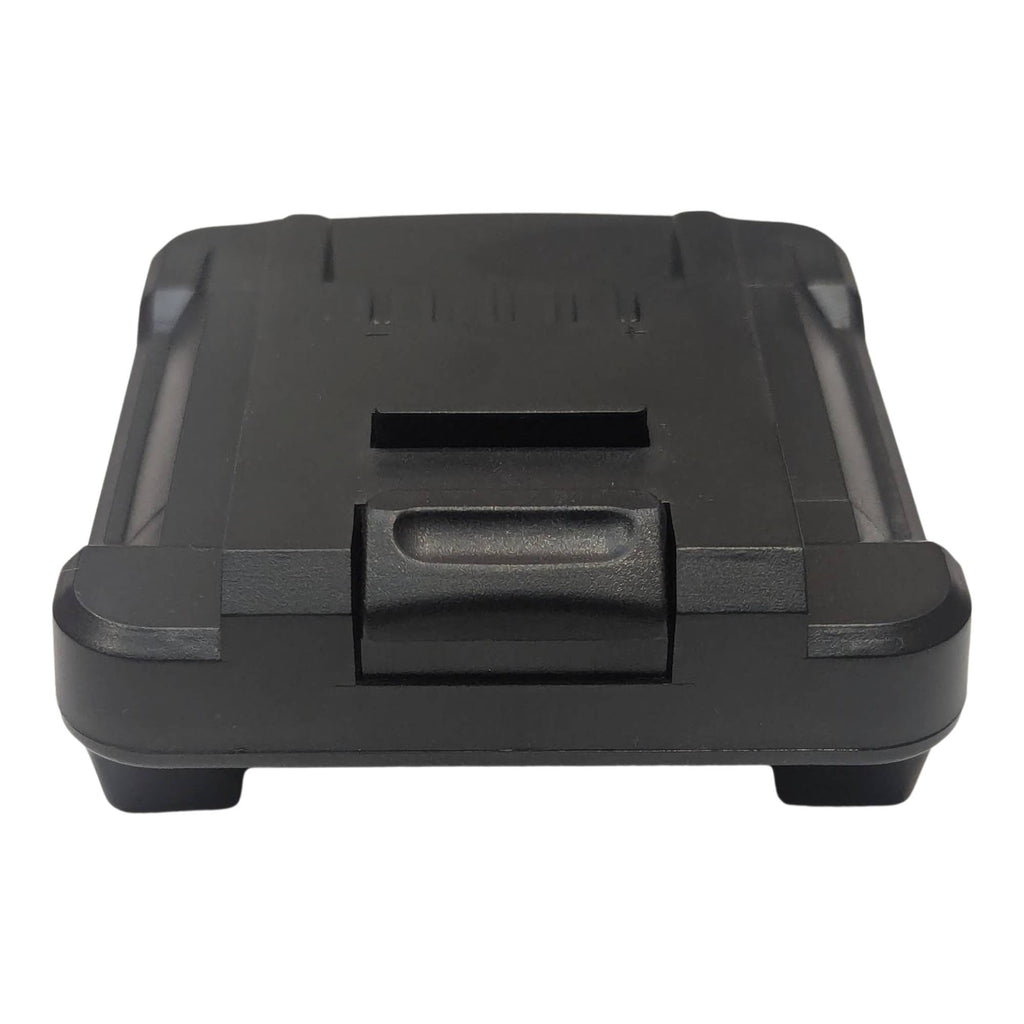 Black and Decker 20V to Einhell 18V PXC battery adapter - Einhell tool-side connection end-on with the release button
