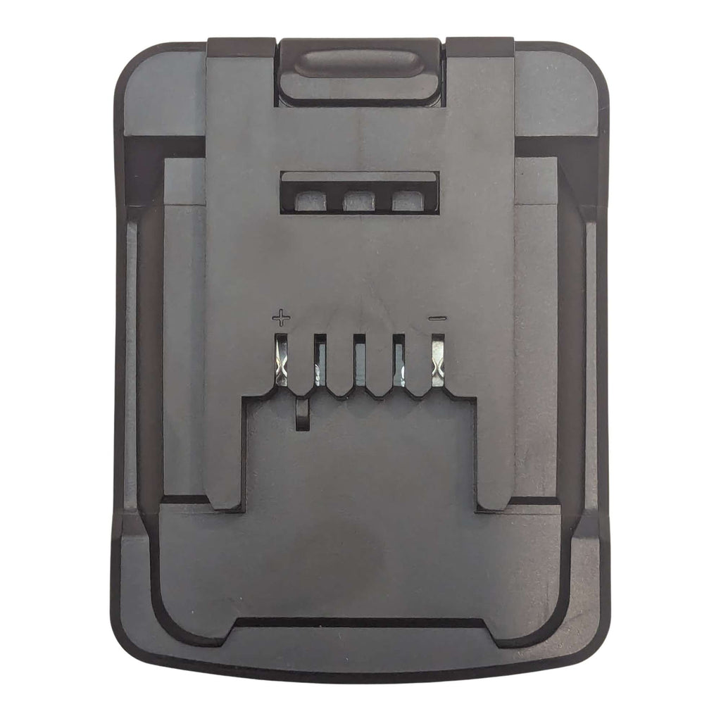 Black and Decker 20V to Einhell 18V PXC battery adapter - Einhell tool-side connection in plan view, five terminal slots