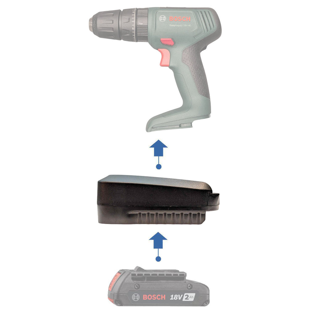 Bosch 18V GBA (Blau) auf Bosch 18V PBA (Grün) Akkuadapter