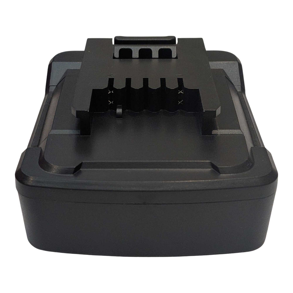 Bosch 18V GBA (Blue) to Einhell 18V PXC battery adapter - Einhell tool-side connection end-on, five terminal slots