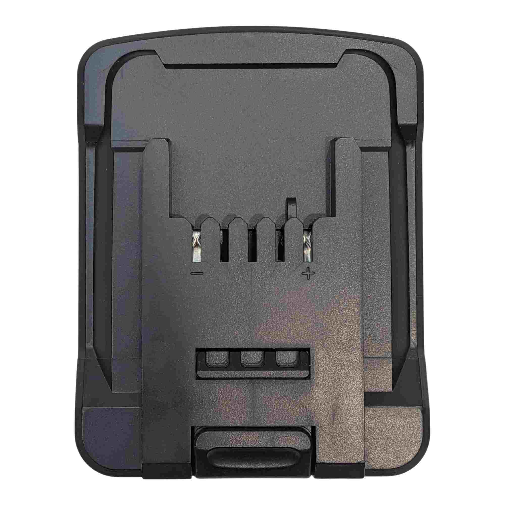 Bosch 18V GBA (Blue) to Einhell 18V PXC battery adapter - Einhell tool-side connection in plan view, five terminal slots