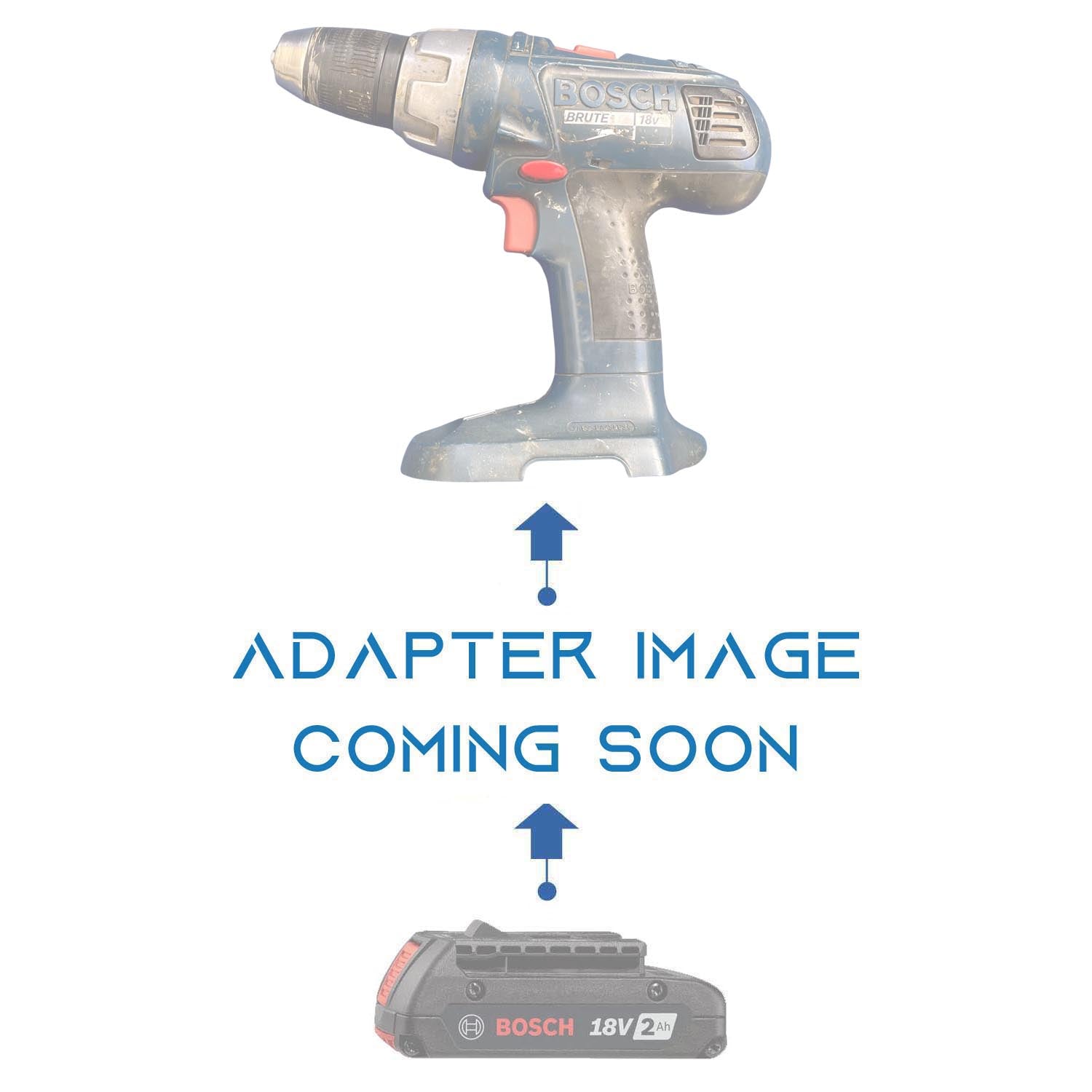 Bosch 18V GBA (Blue) to Bosch 14.4V GBA (Blue) battery adapter - placeholder reading adapter image coming soon