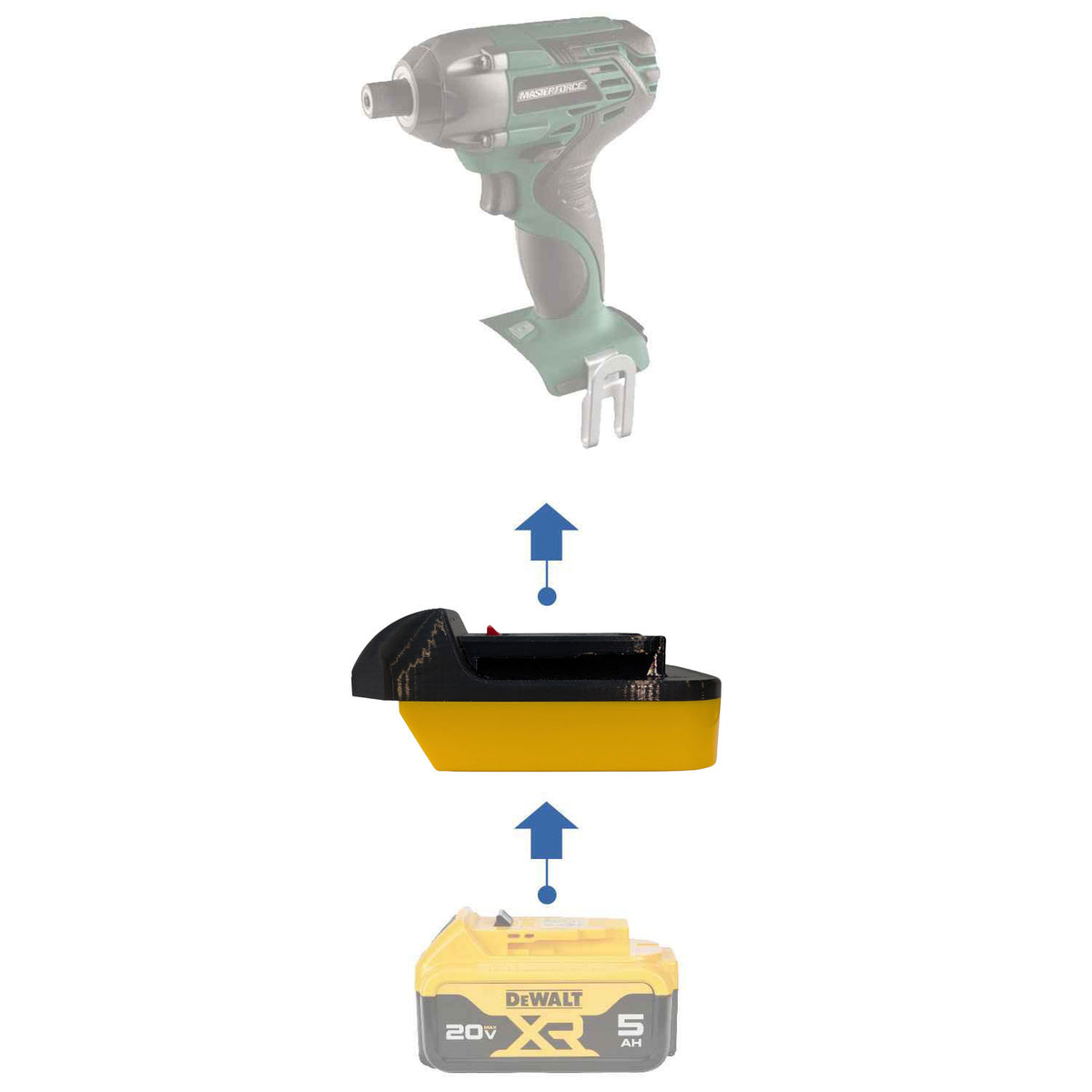 DeWalt 20V MAX vers Masterforce 20V Adaptateur de batterie