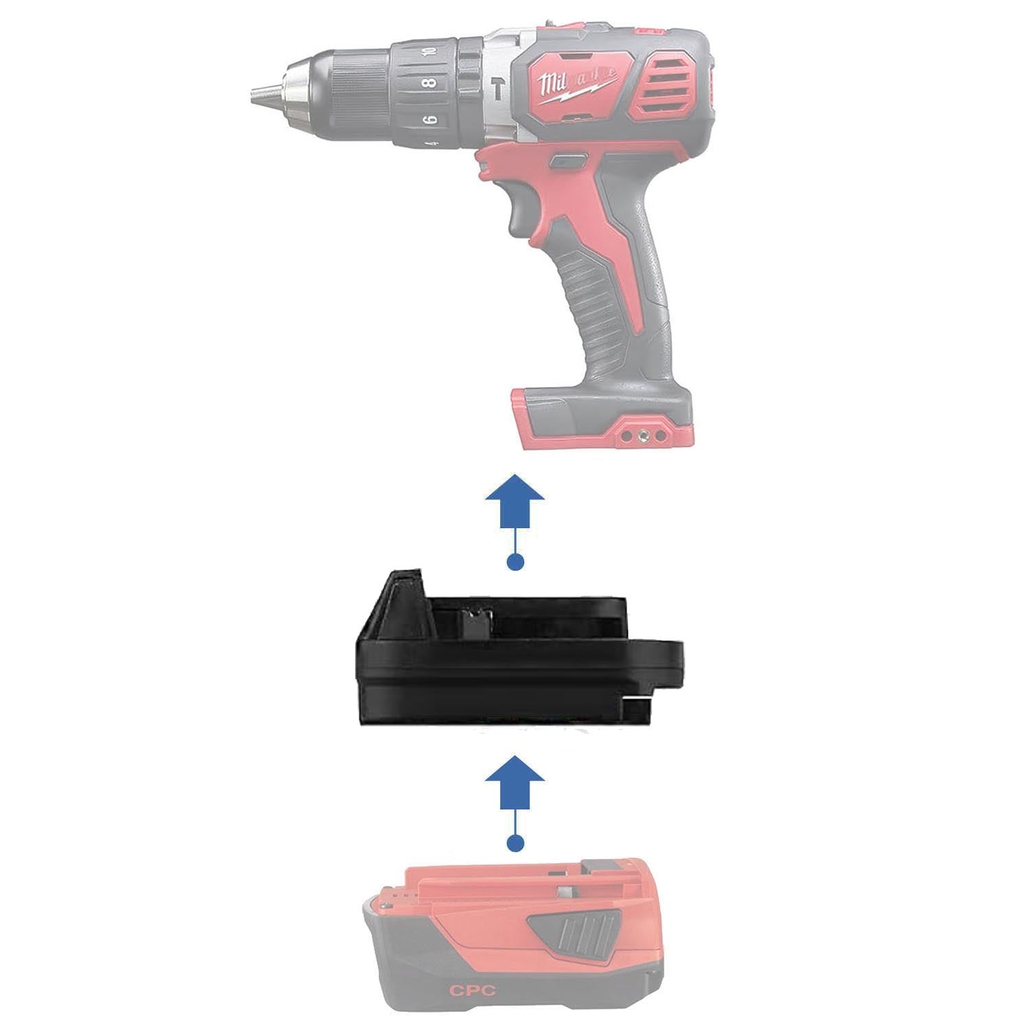 Hilti 22V auf Milwaukee M18 Akkuadapter