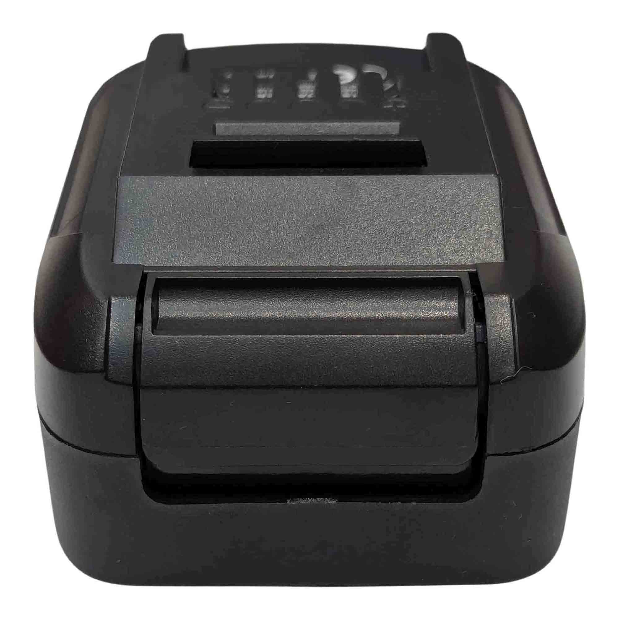 Makita 18V LXT to Ozito 18V PXC battery adapter - front view, recessed grip panel with the tool-side connection above