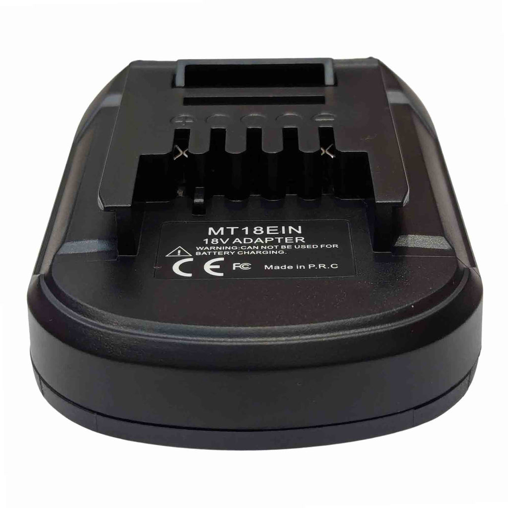 Makita 18V LXT to Ozito 18V PXC battery adapter - Ozito tool-side connection with five contact slots and polarity marks