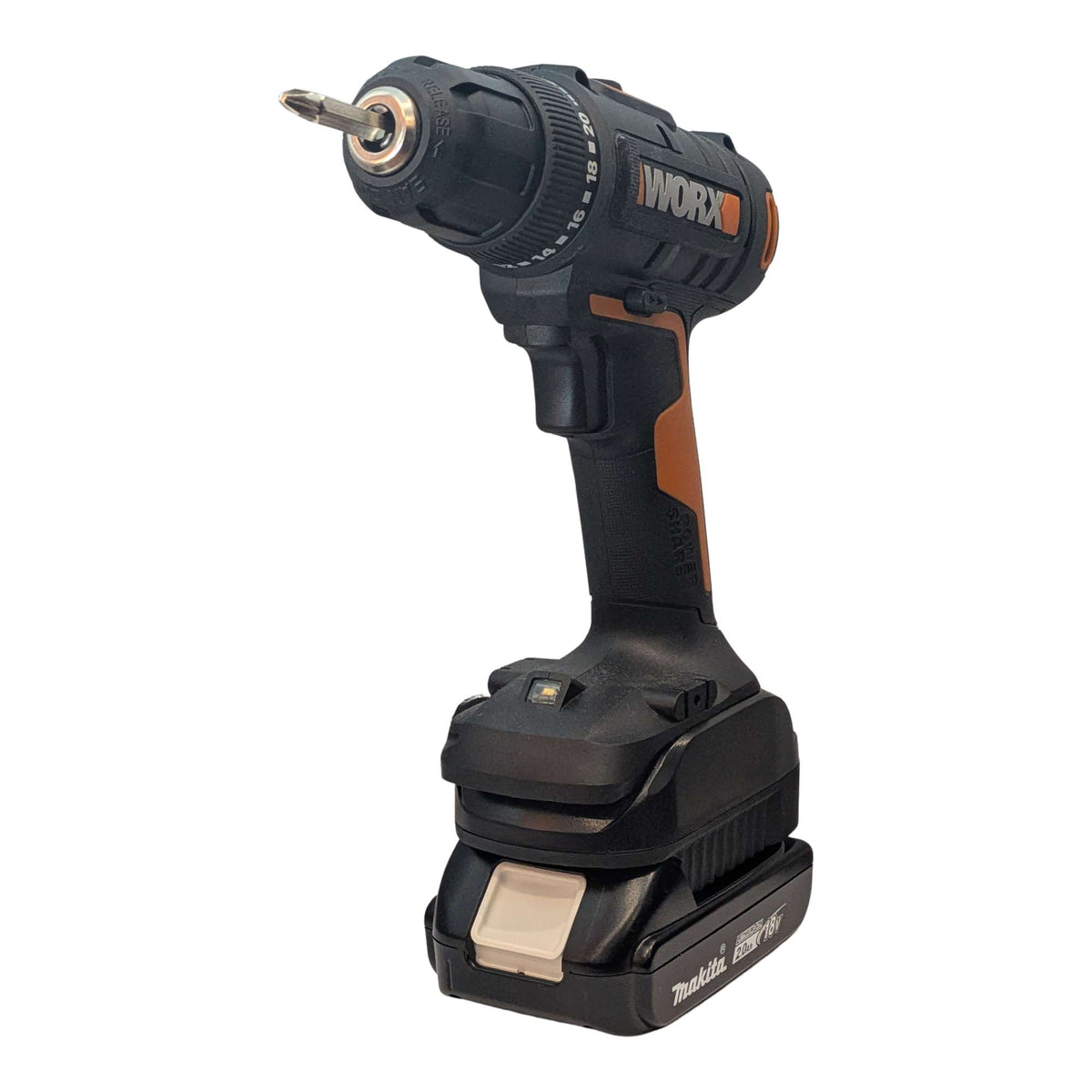 Makita 18V to WORX 20V PowerShare (Orange) Battery Adapter