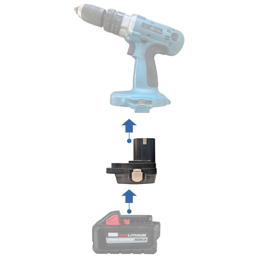 Milwaukee M18 vers Makita 18V Ni-Cd/Ni-MH Adaptateur de batterie