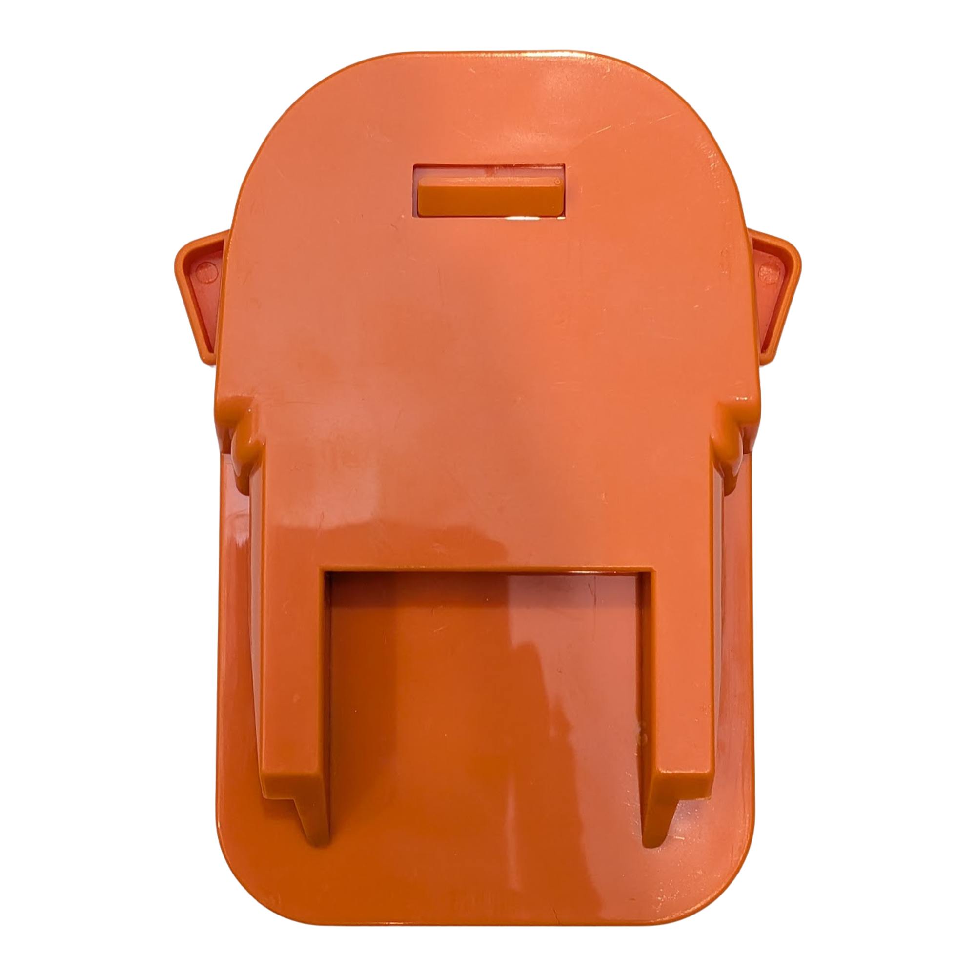 Milwaukee M18 to RIDGID 18V battery adapter - tool-side face with the rail and catch