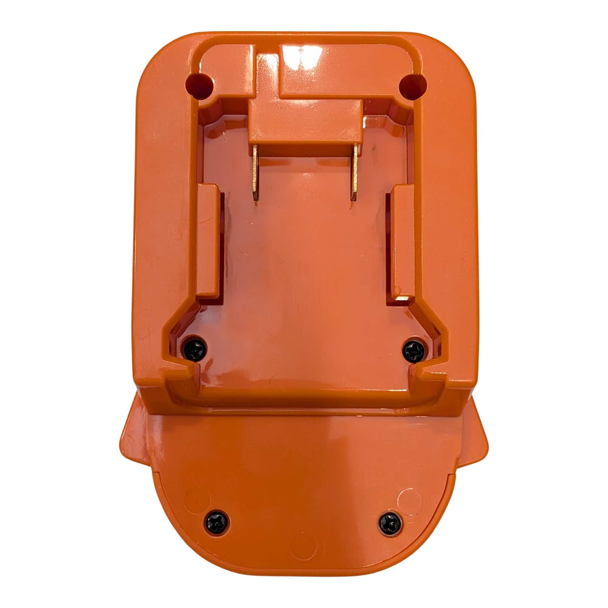 Milwaukee M18 to RIDGID 18V battery adapter - battery-side channel with twin copper blades