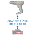 Ozito 18V PXC to Bosch 18V PBA (Green) battery adapter - placeholder text reading adapter image coming soon