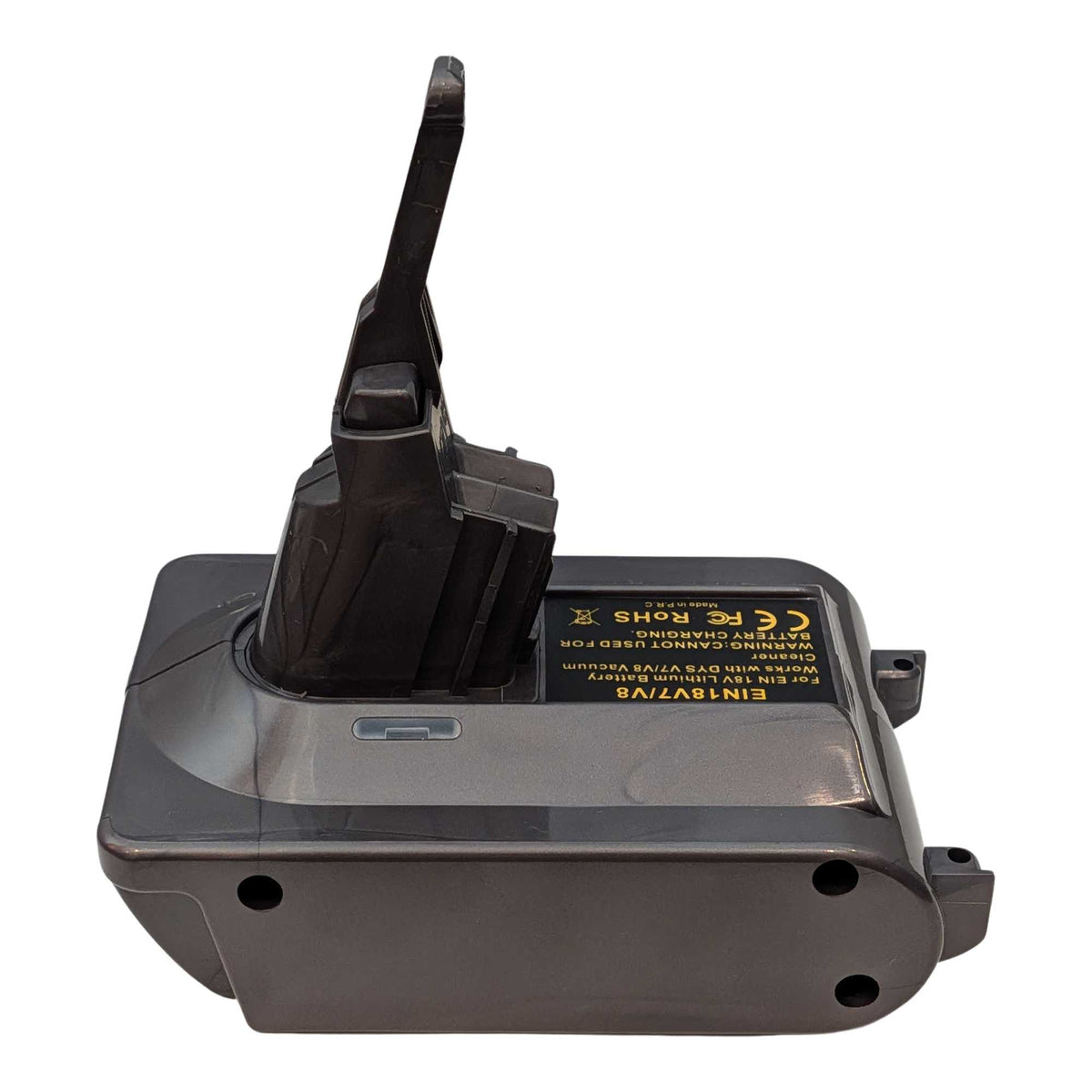 Ozito 18V PXC to Dyson V8 battery adapter: Adapter, Left Side