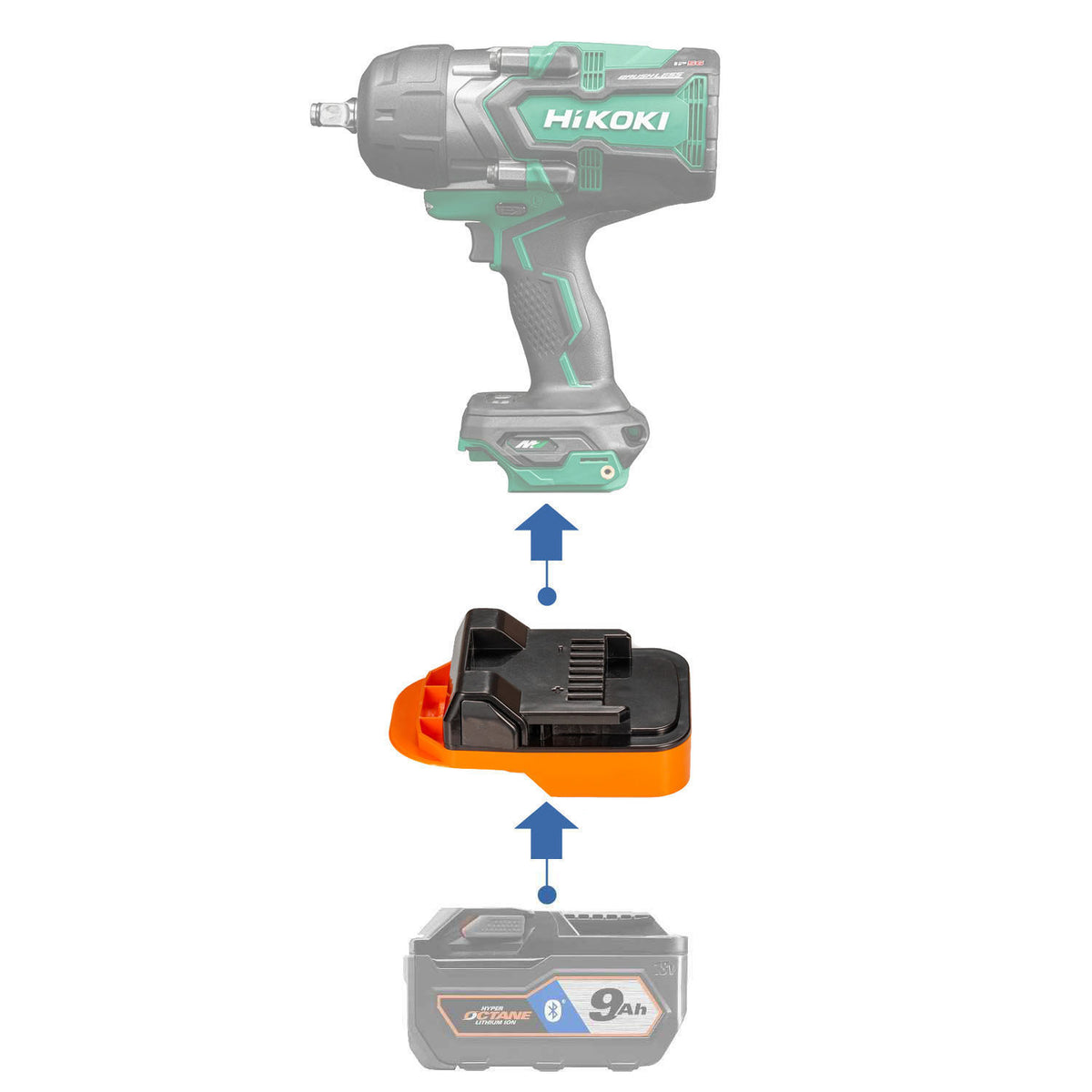 RIDGID 18V to Hikoki 18V Battery Adapter