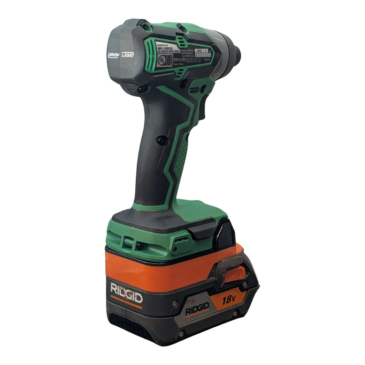 RIDGID 18V to Metabo HPT 18V Battery Adapter