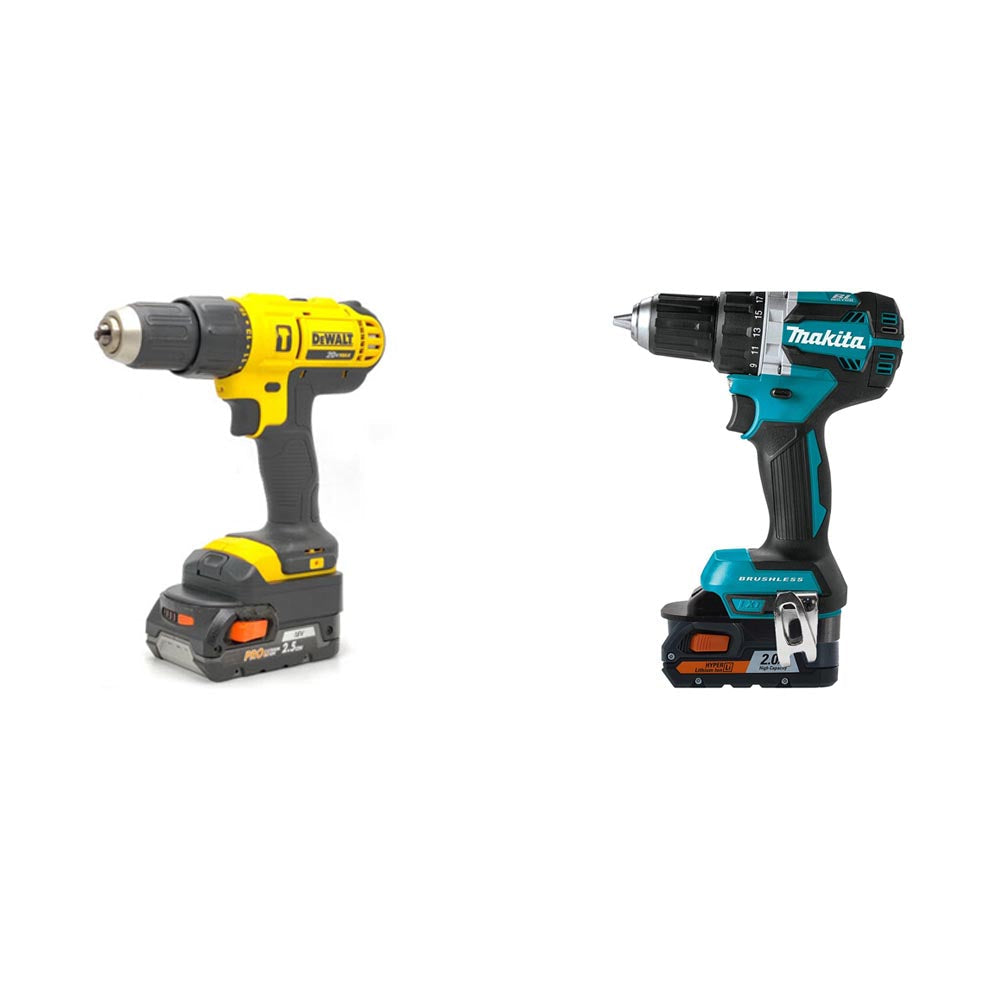 RIDGID Battery Adapter Bundle to DeWalt and Makita Power Tools Adapters